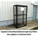 Defender Cage with Mesh Base & 1 Full Shelf -h 1700 X W 1000 X D 500 mm - Powder Coated Red 435342