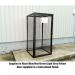 Defender Cage with Mesh Base & 1 Shelf - H 1800 X W 900 X D 900 mm - Powder Coated Black 435387