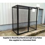 Defender Cage with Mesh Base & One Fullshelf - H 1800 X W 1800 X D 900 mm - Powder Coated Black 435391