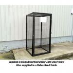 Defender Cage with Mesh Base & One Fullshelf - H 1800 X W 900 X D 900 mm - Powder Coated Red 435409