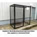 Defender Cage with Mesh Base & One Fullshelf - H 1800 X W 1800 X D 900 mm - Powder Coated Red 435413