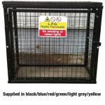 Defender Cage with Mesh Base & One Fullshelf - H 900 X W 1000 X D 600 mm - Powder Coated Light Grey 435428