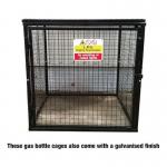 Gas Cylinder Cage with Mesh Base & Onefull Shelf - H 1200 X W 1200 X D 1200 - Galvanised Steel 435456
