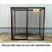 Gas Cylinder Cage with Mesh Base & Onefull Shelf - H 1800 X W 1800 X D 900 - Galvanised Steel 435458