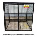 Gas Cylinder Cage with Mesh Base & Onefull Shelf - H 1800 X W 1800 X D 1800 - Galvanised Steel 435460