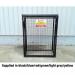 Gas Cylinder Cage with Mesh Base & One Full Shelf -h 1400 X W 1000 X D 500 mm - Powder Coated Yellow 435519