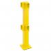 Black Bull Hd Impact Protection Railing System- End Post 1,000 Mmh - Indoor Use - Pcoated - Yellow 435550