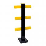 Black Bull Flex Impact Protection System Hybrid Centre Post Steel 1000 Mmh Indoor Use Pcoated Black 435581