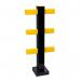 Black Bull Flex Impact Protection System Hybrid Centre Post Steel 1000 Mmh Indoor Use Pcoated Black 435581