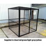 Defender Cage with Double Doorsh 1880 X W 2000 X D 2000 - Powder Coated Blue 435615