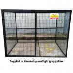 Gas Cylinder Cage with Double Doorsh 1800 X W 2400 X D 1800 - Powder Coated Red 435634