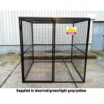 Gas Cylinder Cage with Double Doorsh 1880 X W 2000 X D 2000 - Powder Coated Green 435635