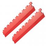 Ecotile Interlocking Edge Ramp X-joint 7 H X 497 W X 90 D mm Per 1 Linear Metre Red 435663