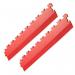 Ecotile Interlocking Edge Ramp X-joint 7 H X 497 W X 90 D mm Per 1 Linear Metre Red 435663