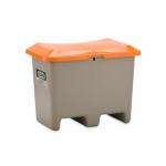 Grit Bin Grp 200 l Greyorangelid with Forklift Pockets 435681