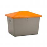 Grit Bin Grp 700 l Grey with Orange Lid 435682