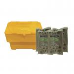 115 l Stackable Grit Binyellow + 4 X 25 Kg Brown Salt 435712