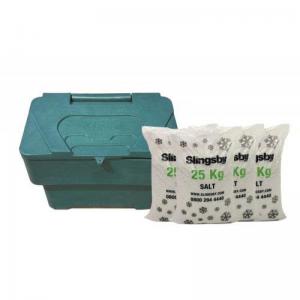 115L Stackable Grit Bin Forest Green  4 X 25Kg White Salt 435713