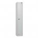1 Tier - Steel Locker Flat Top - Pearl Silverbodypearl Silver Door - Cam Lock H 1800 X W 300 X D 450 435745