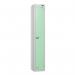 1 Tier - Steel Locker Flat Top - Pearl Silverbodymint Green Door - Cam Lock - H 1800 X W 300 X D 450 435755