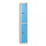 2 Tier - Steel Locker Flat Top - Cam Lock - H 1800 X W 300 X D 450 435765