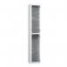2 Tier Full Clear Door Locker,1800 X 300 X 450 Silver Body, Cam Locks 435982
