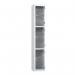 3 Tier Full Clear Door Locker,1800 X 300 X 450 Silver Body, Cam Locks 435983