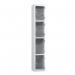 4 Tier Full Clear Door Locker,1800 X 300 X 450 Silver Body, Cam Locks 435984