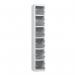 6 Tier Full Clear Door Locker,1800 X 300 X 450 Silver Body, Cam Locks 435985