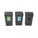 Grey 3 Piece Recycling Binkit with 6 Recyling Labels 436156