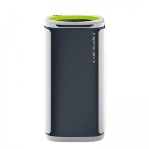 60 Litre Executive Recycling Bin, Single Lime Green Round Aperture