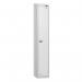 1 Tier - Steel Locker Sloping Top - Pearlsilver Bodywhite Door - Cam Lock - H 1950 X W 300 X D 450 436191
