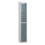 2 Tier - Steel Locker Sloping Top - Cam Lock - H 1950 X W 300 X D 450 436202