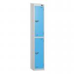 2 Tier - Steel Locker Sloping Top - Cam Lock - H 1950 X W 300 X D 450 436210