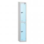 2 Tier - Steel Locker Sloping Top - Cam Lock - H 1950 X W 300 X D 450 436212