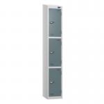 3 Tier - Steel Locker Sloping Top - Cam Lock - H 1950 X W 300 X D 450 436215