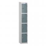 4 Tier - Steel Locker Sloping Top - Cam Lock - H 1950 X W 300 X D 450 436228