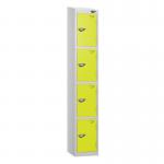 4 Tier - Steel Locker Sloping Top - Cam Lock - H 1950 X W 300 X D 450 436240