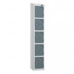 5 Tier - Steel Locker Sloping Top - Cam Lock - H 1950 X W 300 X D 450 436241