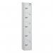 5 Tier - Steel Locker Sloping Top - Cam Lock - H 1950 X W 300 X D 450 436242