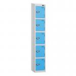 5 Tier - Steel Locker Sloping Top - Cam Lock - H 1950 X W 300 X D 450 436249