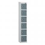 6 Tier - Steel Locker Sloping Top - Cam Lock - H 1950 X W 300 X D 450 436254