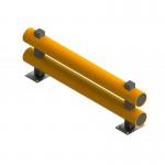 Low Level Bumper Barrier- Double - 4900 mm Width Safety Yellow 436303