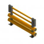 Pedestrian Bumper Barrier - Doublebumper - 1900 mm Width - Safety Yellow 436317
