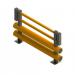 Pedestrian Bumper Barrier - Doublebumper - 4900 mm Width - Safety Yellow and Grey 436321
