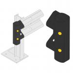 Armco Pedestriansafety End - Black 436331