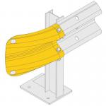 Armco Fishtail Safety End - Yellow 436332
