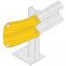 Armco Fishtail Safety End - Yellow 436332