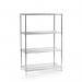 Eclipse Chrome Wire 4 Tier Staticstarter Unit - 1625 H X 760 W X 355 D mm 436599