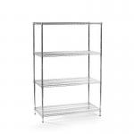 Eclipse Chrome Wire 4 Tier Staticstarter Unit - 1625 H X 1220 W X 355 D mm 436602